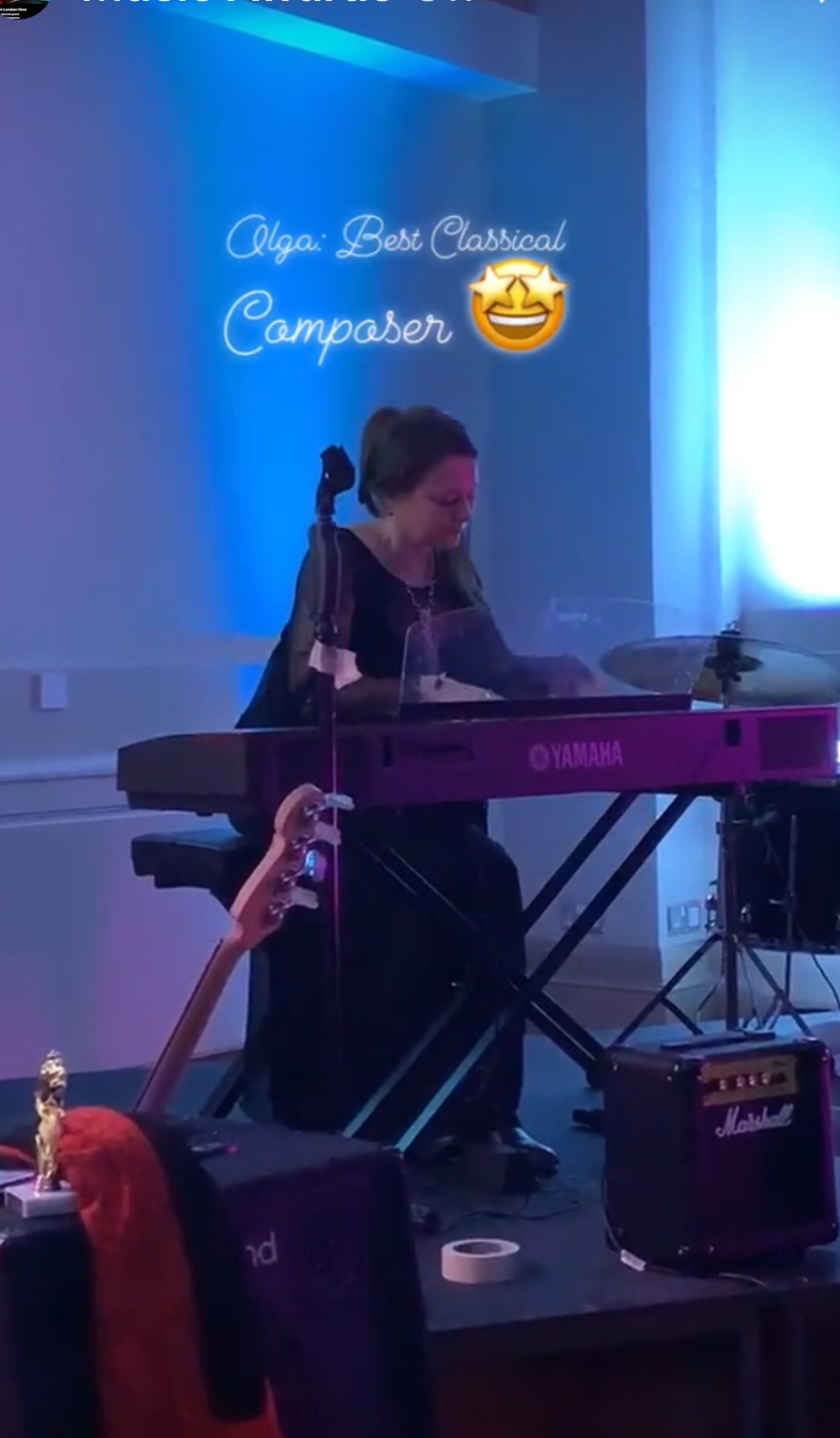 Dr. Olga Thomas at the piano